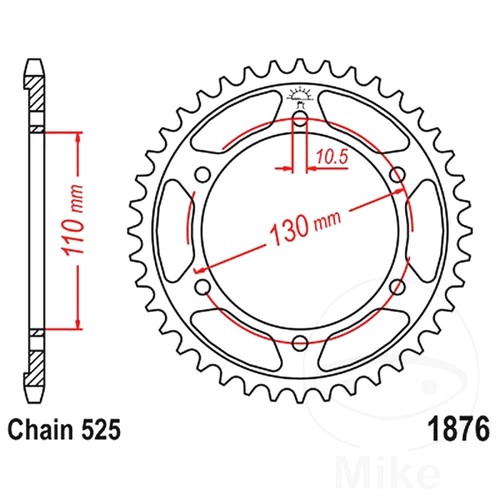 Rear sprocket tooth 525 - sprocket,