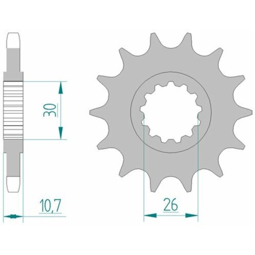 Standard front steel sprocket - standard,