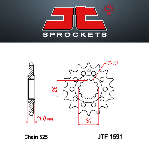 Steel sprocket 1591 teeth - jt,