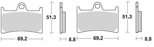 Front brake pads cm66 - brake, yamaha